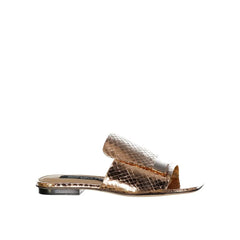 Sergio Rossi Leather Flat Sandals - EU34/US4 - Sandals