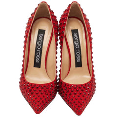 Sergio Rossi Red Calfskin Pump - Heels
