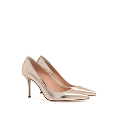 Sergio Rossi Rose Gold Calfskin High Heel Pumps - EU35/US5