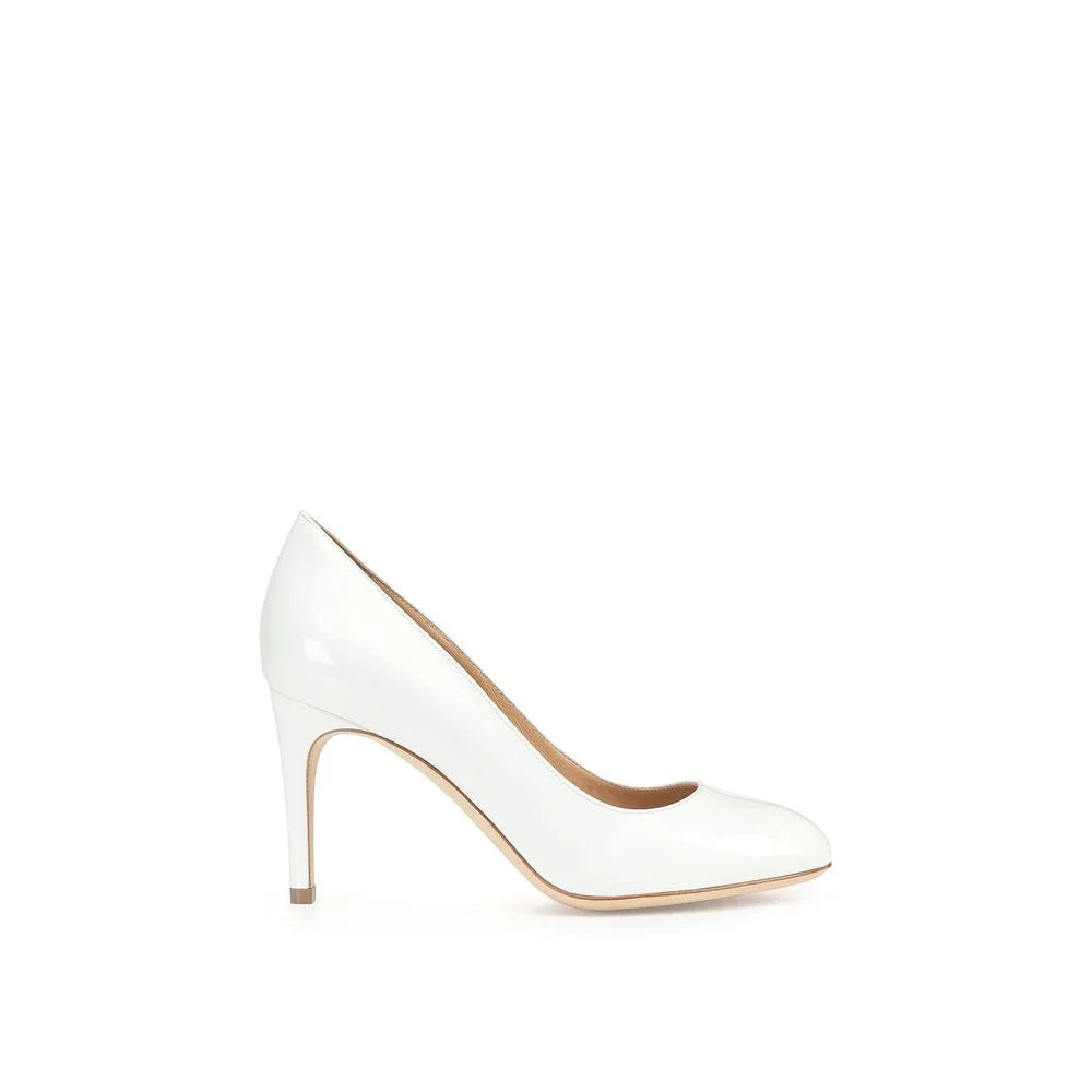 Sergio Rossi White Calfskin High Heel Pumps - EU37.5/US7.5