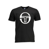 Sergio Tacchini Black Cotton Men T-Shirt - XL - T-Shirts