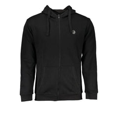 Sergio Tacchini Black Cotton Men’s Hooded Sweater - Hoodies