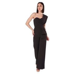 Silence Black Polyester Jumpsuit - IT38|XS