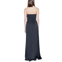 Silence Black Polyester Long Dress - IT40|S