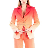 Silence Orange Polyester Blazer - IT38|XS