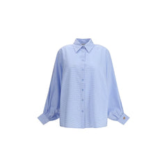 SOSUE Blue Cotton Blouse - One Size