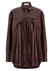 Sportmax Bordeaux Lamb Leather Blouse