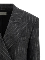 Sportmax Gray Virgin Wool Blazer - IT42