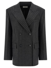 Sportmax Gray Virgin Wool Blazer - IT42