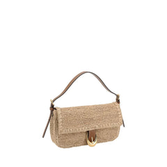 Staud Beige Raffia Shoulder Bag