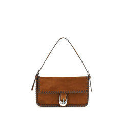 Staud Brown Calf Leather Bos Taurus Shoulder Bag
