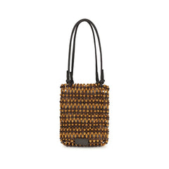 Staud Brown Wood Shoulder Bag