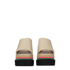 Stella McCartney Beige Leather Slippers Sandals - Sandals