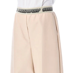 Stella McCartney Beige Viscose Cropped Pants