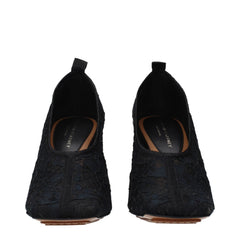 Stella McCartney Black Fabric High Heel Pumps