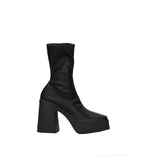Stella McCartney Black Leather Ankle Boots - EU39.5/US9.5