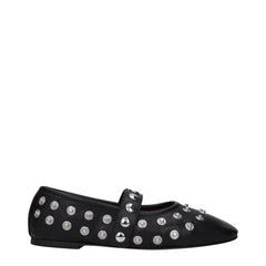 Stella McCartney Black Leather Ballet Flats - EU36.5/US6.5