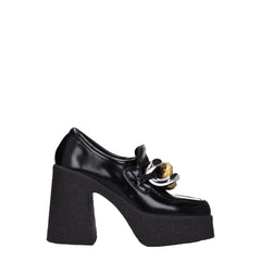 Stella McCartney Black Leather Platform Loafers