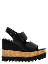Stella McCartney Black Polyester Wedge Sandals - EU40/US10