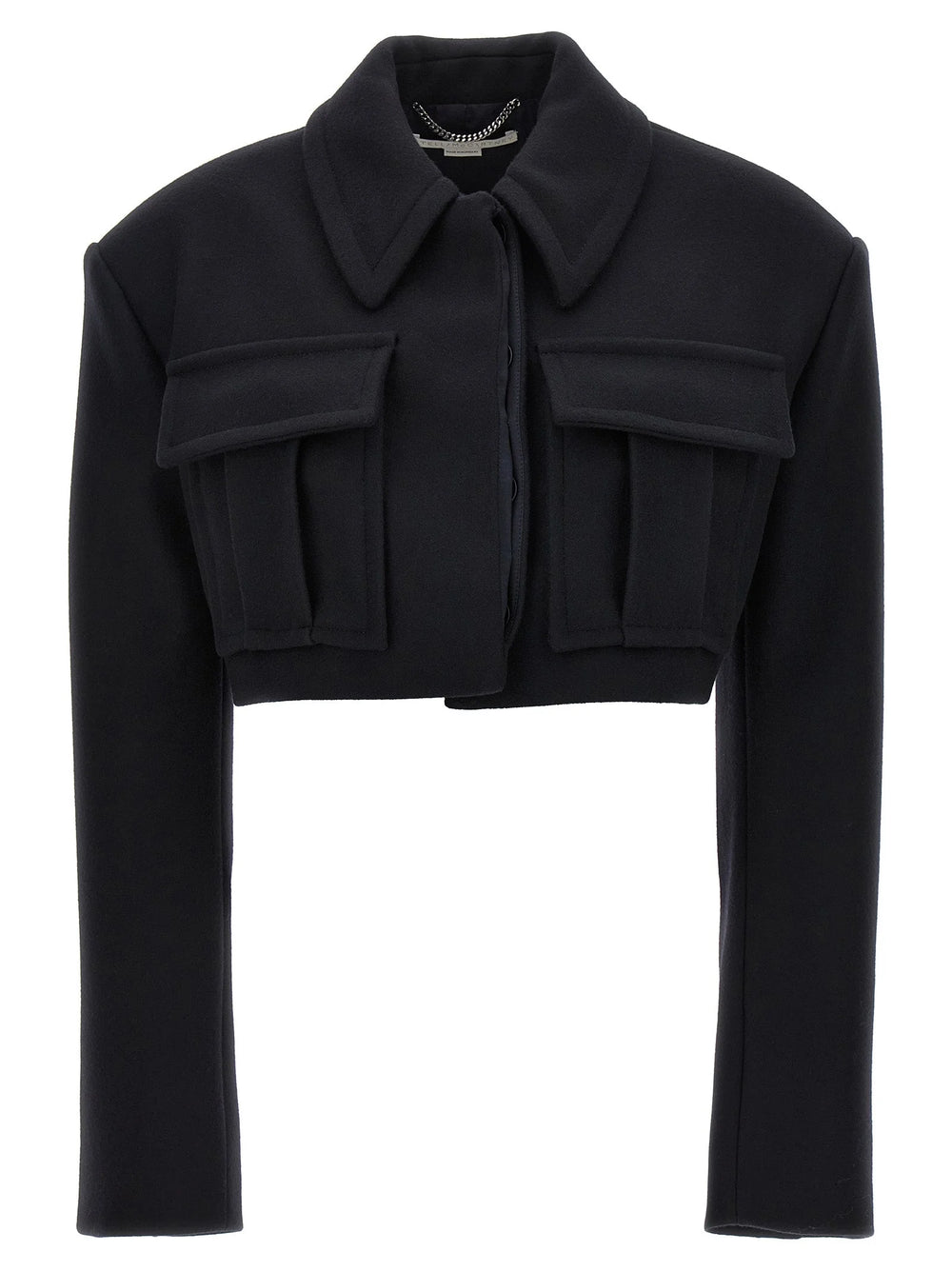 Stella McCartney Black Wool Full-Length Jacket - IT38