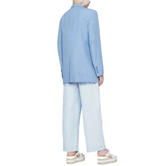 Stella McCartney Blue Cotton Casual Pants