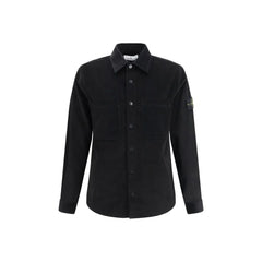 Stone Island Black Cotton Dress Shirt - M