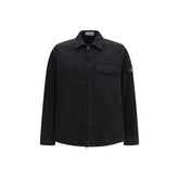 Stone Island Black Cotton Jackets And Coat - M