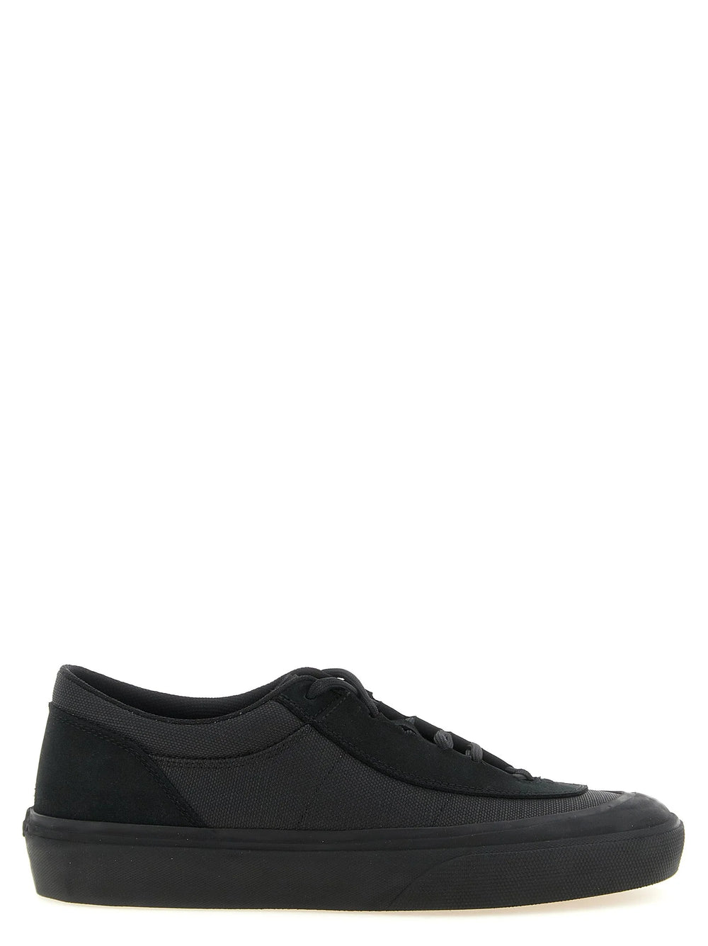 Stone Island Black Cotton Low Top Sneakers