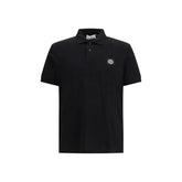 Stone Island Black Cotton Polo Shirt