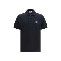 Stone Island Black Cotton Polo Shirt