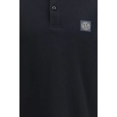 Stone Island Black Cotton Polo Shirt - L