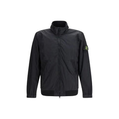 Stone Island Black Polyamide Coat - M