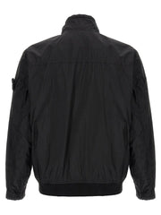 Stone Island Black Polyamide Full-Length Jacket - S