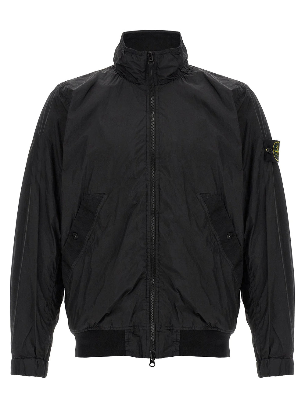 Stone Island Black Polyamide Full-Length Jacket - S