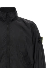 Stone Island Black Polyamide Full-Length Jacket - S