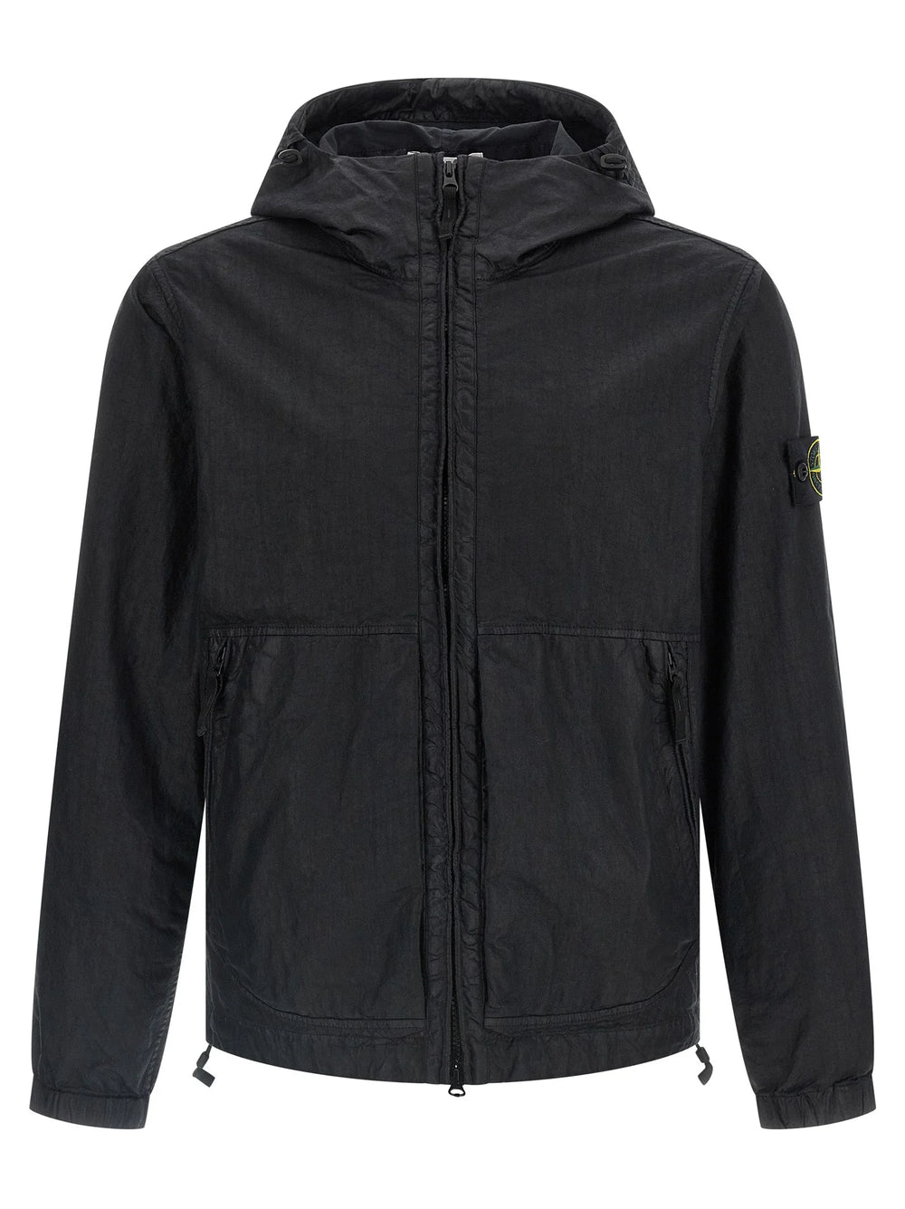 Stone Island Black Polyamide Shell Jacket - L