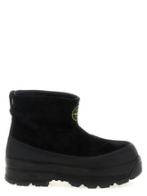 Stone Island Black Rubber Ankle Boots