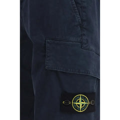 Stone Island Blue Cotton Bermuda Shorts - W30
