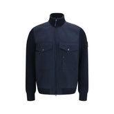 Stone Island Blue Cotton Coat - M