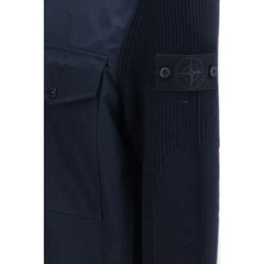 Stone Island Blue Cotton Coat - XL