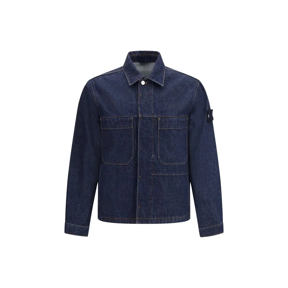 Stone Island Blue Cotton Denim Jacket - M - Trucker Jackets