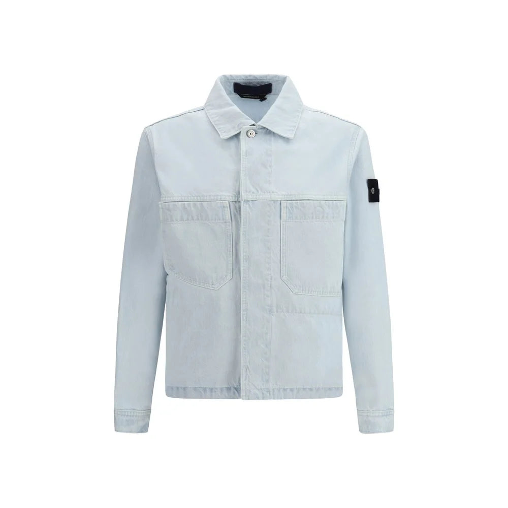 Stone Island Blue Cotton Denim Jacket - M - Trucker Jackets