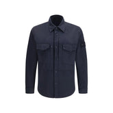 Stone Island Blue Cotton Jackets And Coat - M