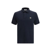Stone Island Blue Cotton Polo Shirt - Polos
