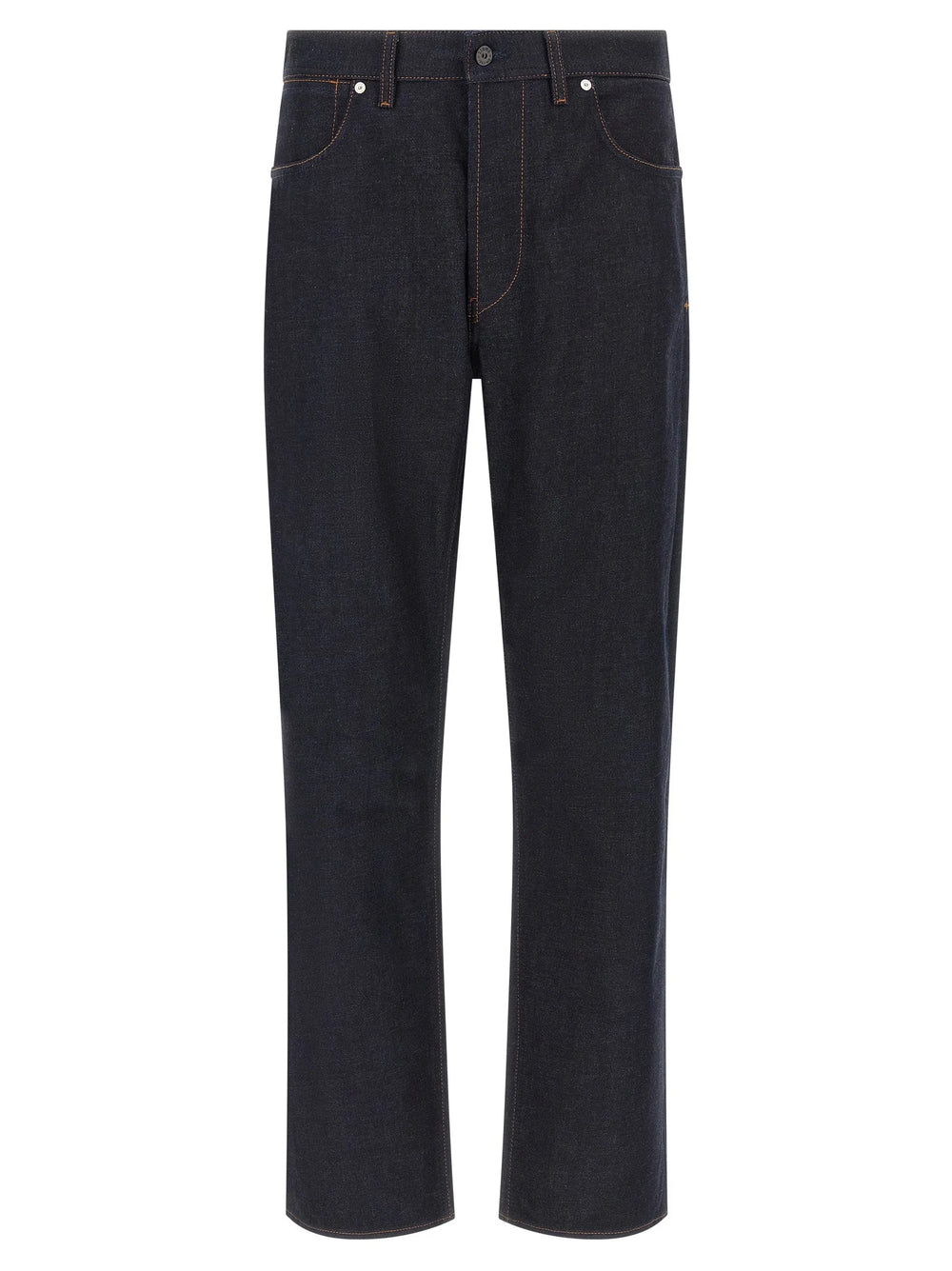 Stone Island Blue Cotton Straight-Leg Jeans