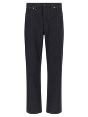Stone Island Blue Cotton Straight-Leg Jeans