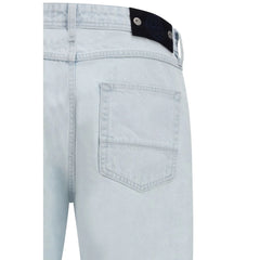 Stone Island Blue Cotton Straight-Leg Jeans