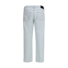 Stone Island Blue Cotton Straight-Leg Jeans