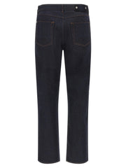 Stone Island Blue Cotton Straight-Leg Jeans
