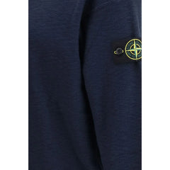 Stone Island Blue Cotton Sweatshirt